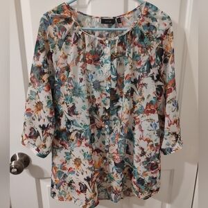 Apt. 9 Floral Blouse with Camisole Size OX (14W)